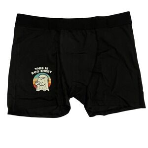 This is Boo Sheet Ghost Boxerbriefs Black‎ Size Large (36-38) NWT